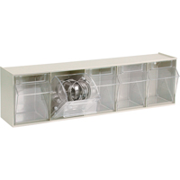 Tip-Out Bins Modular Storage System, 23-5/8" W x 5-1/4" D x 6-1/2" H, 5 Drawers OSI Industrial Sales