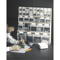 Tip-Out Bins Modular Storage System, 23-5/8" W x 2-1/2" D x 3-1/8" H, 9 Drawers OSI Industrial Sales