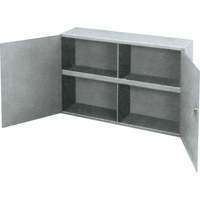 Armoires utilitaires, Acier, 2 Tablettes, 22-1/4" h x 33-3/4" la x 8-1/2" P, Gris OSI Industrial Sales