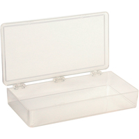 K-Resin Compartment Box, Plastic, 4" W x 8" D x 1-3/16" H, Transparent OSI Industrial Sales