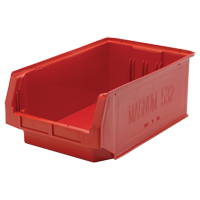 Contenants g&eacute;ants empilables, 12,375" la x 19,75" p x 7,875" h, Rouge OSI Industrial Sales