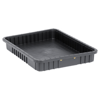 Conductive Dividable Grid Containers, Polypropylene, 17-1/2" W x 22-1/2" D x 3" H, Black OSI Industrial Sales