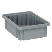 Contenants Divider Box, Plastique, 10,9" la x 8,3" p x 3,5" h, Gris OSI Industrial Sales