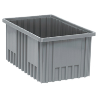 Contenants Divider Box, Plastique, 16,5" la x 10,9" p x 8" h, Gris OSI Industrial Sales