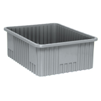 Contenants Divider Box, Plastique, 22,5" la x 17,5" p x 8" h, Gris OSI Industrial Sales