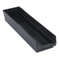 Bac pour &eacute;tag&egrave;re &eacute;conomique, 6-5/8" la, 4" h x 23-5/8" p, Noir OSI Industrial Sales