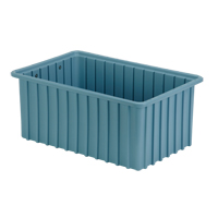 Contenants Divider Box, Poly&eacute;thyl&egrave;ne, 16,5" la x 10,9" p x 7" h, Bleu p&acirc;le OSI Industrial Sales
