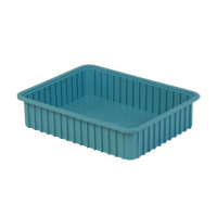 Contenants Divider Box, Poly&eacute;thyl&egrave;ne, 22,4" la x 17,4" p x 5" h, Bleu p&acirc;le OSI Industrial Sales