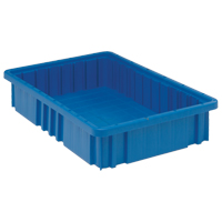 Divider Box&reg; Containers, Plastic, 16.5" W x 10.9" D x 3.5" H, Blue OSI Industrial Sales