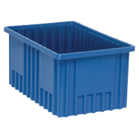 Contenants Divider Box, Plastique, 16,5" la x 10,9" p x 8" h, Bleu OSI Industrial Sales