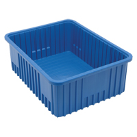 Divider Box&reg; Containers, Plastic, 22.5" W x 17.5" D x 8" H, Blue OSI Industrial Sales