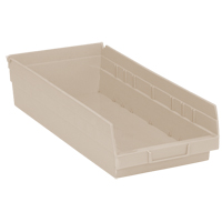Bac pour &eacute;tag&egrave;re &eacute;conomique, 8-3/8" la, 4" h x 17-7/8" p, Ivoire OSI Industrial Sales