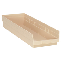 Bac pour &eacute;tag&egrave;re &eacute;conomique, 8-3/8" la x 4" H x 23-5/8" p, Ivoire, Capacit&eacute; 60 lb OSI Industrial Sales