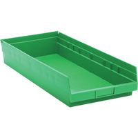 Bacs pour tablette, 11-1/8" la x 4" H x 23-5/8" p, Vert, Capacit&eacute; 50 lb OSI Industrial Sales