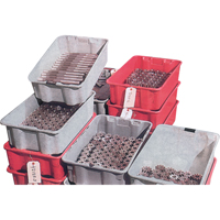 Stack-N-Nest&reg; Plexton Containers, 20.1" W x 42.5" D x 14.1" H, Grey OSI Industrial Sales