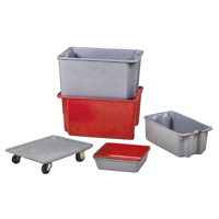 Stack-N-Nest&reg; Plexton Containers, 20.1" W x 42.5" D x 14.1" H, Grey OSI Industrial Sales