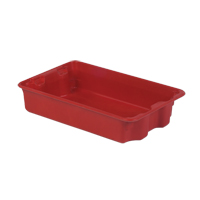Stack-N-Nest&reg; Plexton Containers, 14.8" W x 24.3" D x 5.1" H, Red OSI Industrial Sales