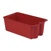 Stack-N-Nest&reg; Plexton Containers, 16.9" W x 30.6" D x 11.1" H, Red OSI Industrial Sales