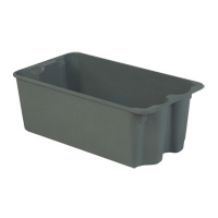 Stack-N-Nest&reg; Plexton Containers, 16.9" W x 30.6" D x 11.1" H, Grey OSI Industrial Sales