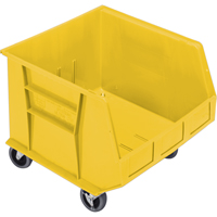 Mobile Bin, 14" H x 16-1/2" W x 18" D, 75 lbs. Capacity, Yellow OSI Industrial Sales