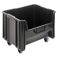 Mobile Giant Stack Container, 12-7/16" H x 19-7/8" W x 15-1/4" D, 250 lbs. Capacity, Black OSI Industrial Sales