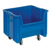 Mobile Giant Stack Container, 12-1/2" H x 16-1/2" W x 17-1/2" D, 250 lbs. Capacity, Blue OSI Industrial Sales