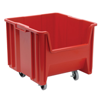 Mobile Giant Stack Container, 12-1/2" H x 16-1/2" W x 17-1/2" D, 250 lbs. Capacity, Red OSI Industrial Sales
