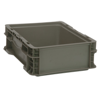 Contenant pliable et empilable, 15" la x 12" p x 5" h, Gris OSI Industrial Sales