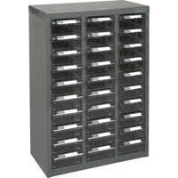 KPC-700 Parts Cabinet, Galvanized Steel, 30 Drawers, 17-1/2" x 8-7/10" x 25-3/10", Grey OSI Industrial Sales
