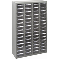 KPC-700 Parts Cabinet, Galvanized Steel, 60 Drawers, 23-1/10" x 8-7/10" x 36-9/10", Grey OSI Industrial Sales