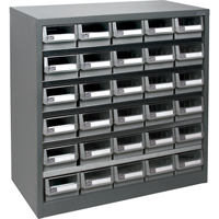 KPC-HD Heavy-Duty Parts Cabinet, Galvanized Steel, 30 Drawers, 34-3/5" x 15-7/10" x 34-3/5", Grey OSI Industrial Sales