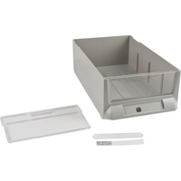 Replacement Drawer for KPC-200 Parts Cabinets, Plastic, 5-3/8" W x 9-13/16" D x 3-3/10" H, Grey OSI Industrial Sales
