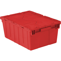 Flipak&reg; Polyethylene Plastic (PE) Distribution Containers, 21.9" x 15.2" x 9.3", Red OSI Industrial Sales