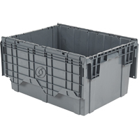Flipak Polyethylene Plastic (PE) Distribution Containers, 27.9" x 20.9" x 15.2", Grey OSI Industrial Sales