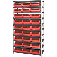 Shelving Unit with Stacking Bins, Steel, Magnum Bin, 650 lbs. Capacity, 42" W x 76" H OSI Industrial Sales