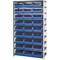 Shelving Unit with Stacking Bins, Steel, Magnum Bin, 650 lbs. Capacity, 42" W x 76" H OSI Industrial Sales