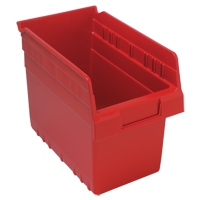 Bacs pour &eacute;tag&egrave;re Store-Max, 6-5/8" la x 8" H x 11-5/8" p, Rouge, Capacit&eacute; 44 lb OSI Industrial Sales