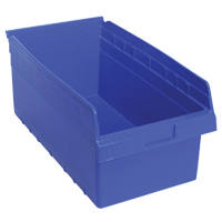 Bacs pour &eacute;tag&egrave;re Store-Max, 11-1/8" la x 8" H x 17-7/8" p, Bleu, Capacit&eacute; 56 lb OSI Industrial Sales
