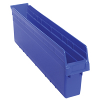 Bacs pour &eacute;tag&egrave;re Store-Max, 4-3/8" la x 8" H x 23-5/8" p, Bleu, Capacit&eacute; 68 lb OSI Industrial Sales