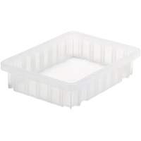 Divider Box&reg; Container, Plastic, 10.875" W x 8.25" D x 2.5" H, Clear OSI Industrial Sales