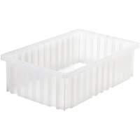 Divider Box&reg; Container, Plastic, 16.5" W x 10.875" D x 5" H, Grey OSI Industrial Sales