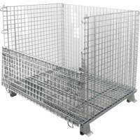 Conteneur repliable en m&eacute;tal grillag&eacute;, 40" la x 48" p x 42" h, Capacit&eacute; de 4000 lb OSI Industrial Sales