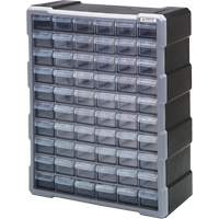 Drawer Cabinet, Plastic, 60 Drawers, 15" x 6-1/4" x 18-3/4", Black OSI Industrial Sales