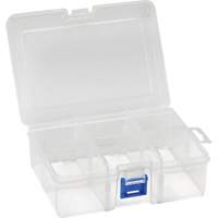 Plastic Compartment Box, 4.75" W x 6.75" D x 2.25" H, 6 Compartments OSI Industrial Sales