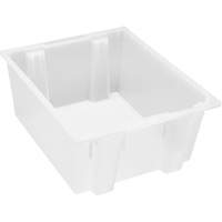 Contenant robuste Stack & Nest, 10" x 19,5" x 23,5", Transparent OSI Industrial Sales