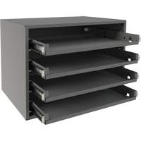 Small Bearing Rack, Steel, 4 Slots, 15-9/16" W x 11-7/8" D x 11-5/16" H, Grey OSI Industrial Sales