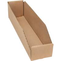 Deep Corrugated Parts Bins, 3-3/4" W x 17-1/4" D x 4-1/2" H, Beige OSI Industrial Sales