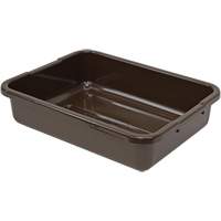 All-Purpose Ribbed-Bottom Storage Tub, 5" H x 15" D x 21" L, Plastic, Brown OSI Industrial Sales