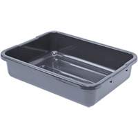 All-Purpose Ribbed-Bottom Storage Tub, 5" H x 15" D x 21" L, Plastic, Grey OSI Industrial Sales