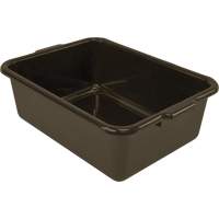 All-Purpose Flat-Bottom Storage Tub, 7" H x 15" D x 21" L, Plastic, Brown OSI Industrial Sales